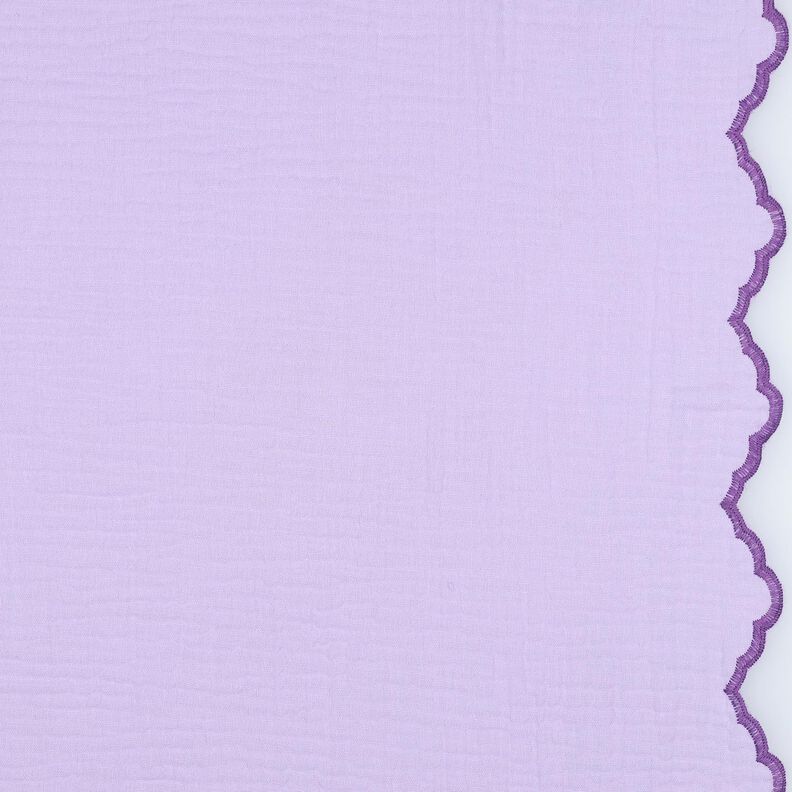 Musselina/ Tecido plissado duplo Rebordo recortado dupla face  | Poppy Fabrics – lilás/vermelho,  image number 1