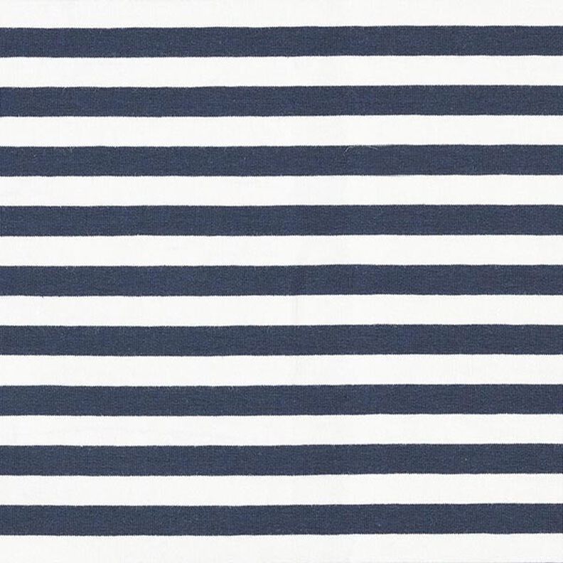 French Terry Sweat de verão Riscas de fios tingidos – branco sujo/azul-marinho,  image number 1