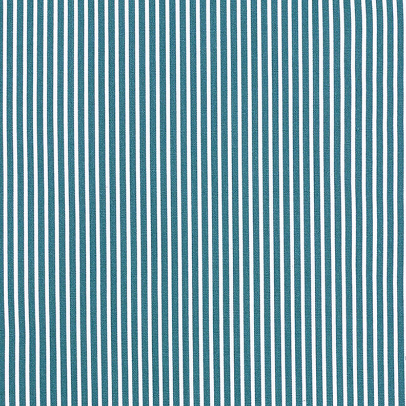 Popelina de algodão Riscas – azul petróleo/branco,  image number 1