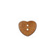 Botão de madeira, 2 furos, Coração  – castanho escuro,  thumbnail number 1