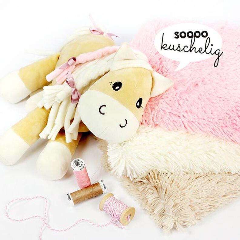 Pelúcia felpuda SHAGGY [1 M X 0,75 M | Flor: 20 MM] - branco-lã | Kullaloo,  image number 6