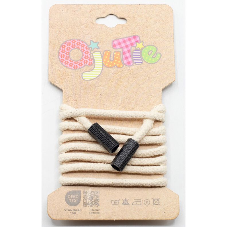 Cordão de algodão inclui Pontas de cordão [1,15 m | Ø 5mm] – branco sujo,  image number 1