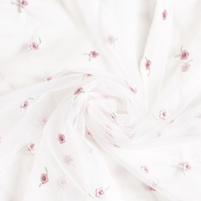 Softmesh Flores bordadas – branco/rosé,  image number 4