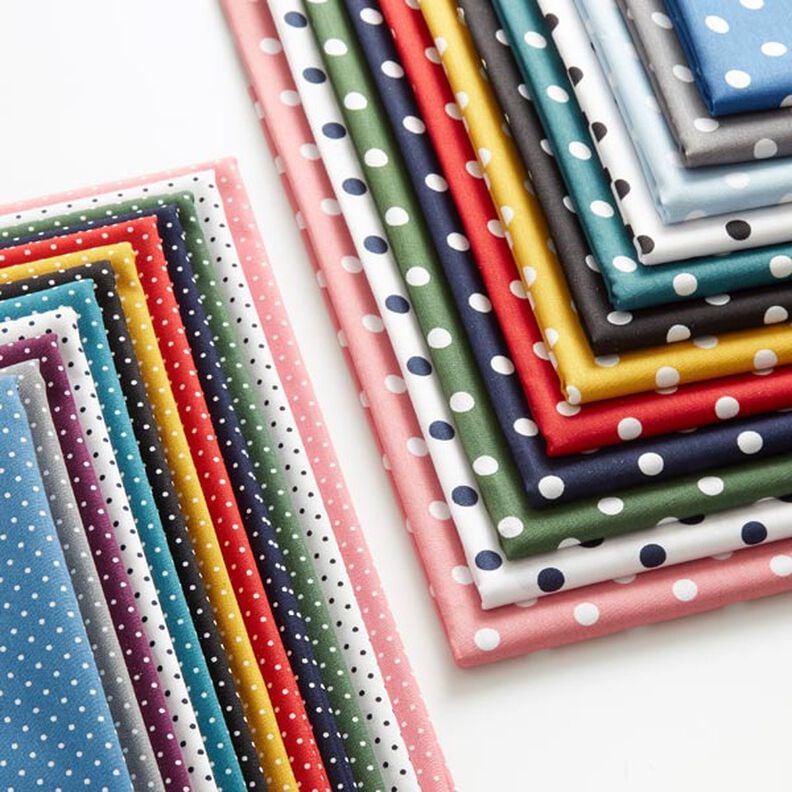 Popelina de algod&atilde;o pintas grandes &ndash; branco/preto,  image number 4