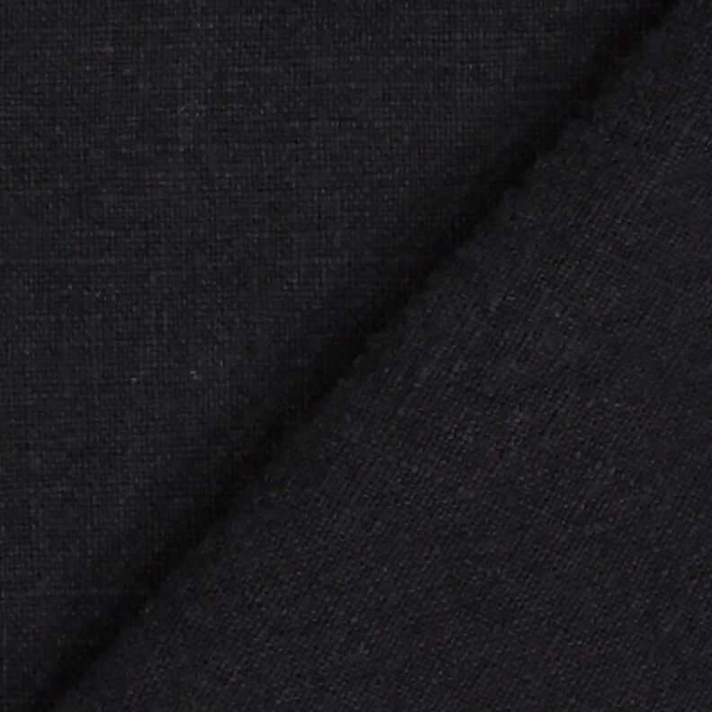 Tecido de mistura de rami lavado a pedra, qualidade pesada – preto,  image number 3