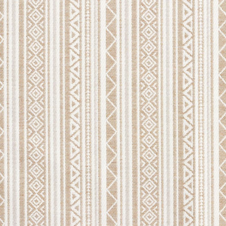 Tecido para decora&ccedil;&atilde;o Jacquard Riscas &eacute;tnicas &ndash; an&eacute;mona/branco sujo,  image number 1