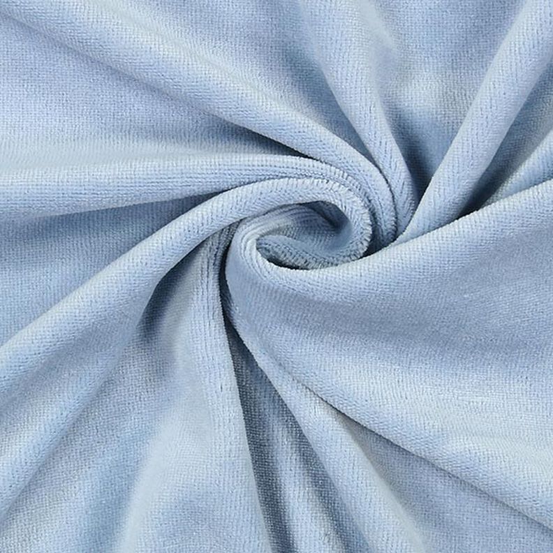 Tecido aveludado Nicki Liso – azul claro,  image number 2
