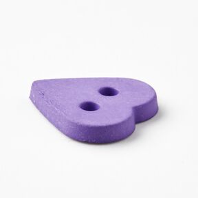 Botão de coração [Ø 15 mm] – lavanda, 