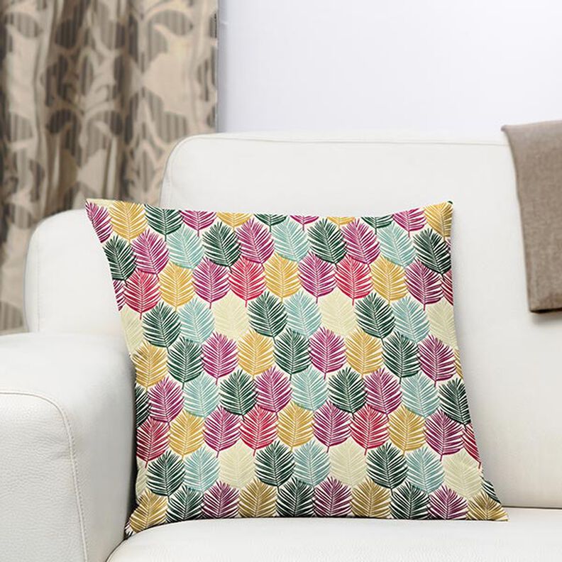 Tecido para decoração Exteriores Folhas tropicais – natural,  image number 6