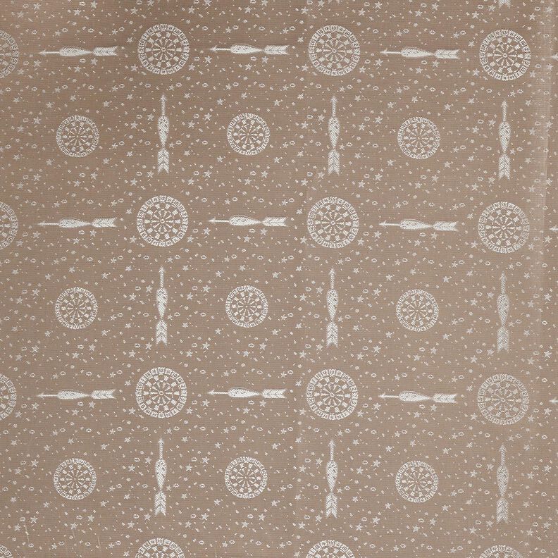 Tecido para forro Jacquard Dardos e flechas – cinzento/dourado,  image number 1