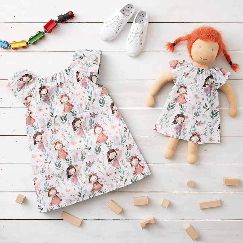 Popelina de algodão Fadas das flores Impressão Digital – marfim,  image number 7