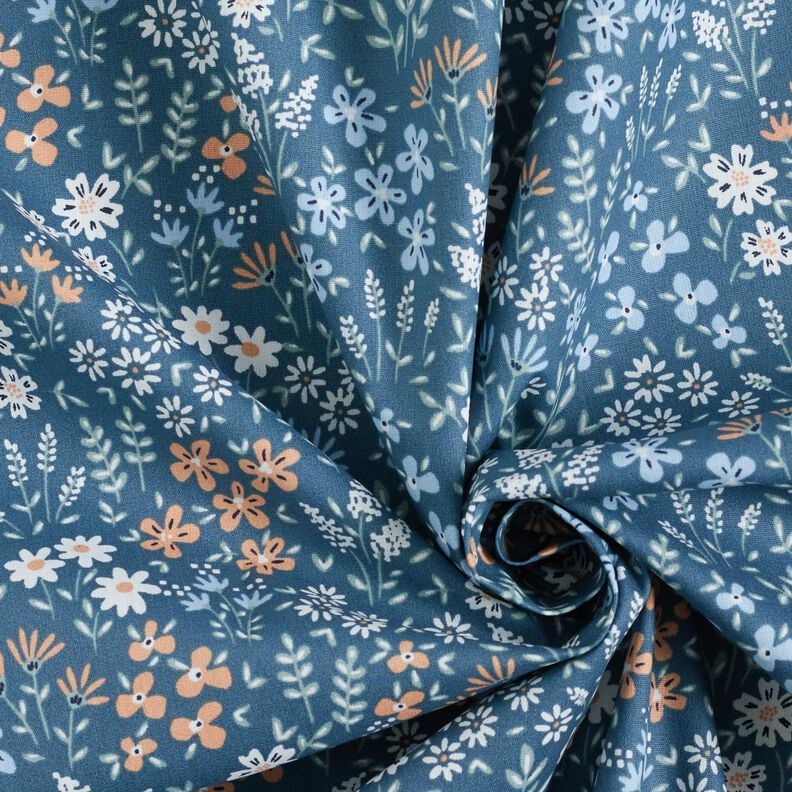 Algodão revestido Prado de flores colorido – jeans azul claro/azul claro,  image number 4