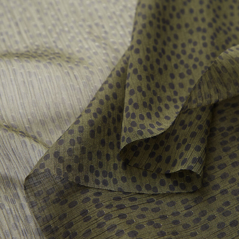 Crepe chiffon Pintas grandes – caqui/preto,  image number 3