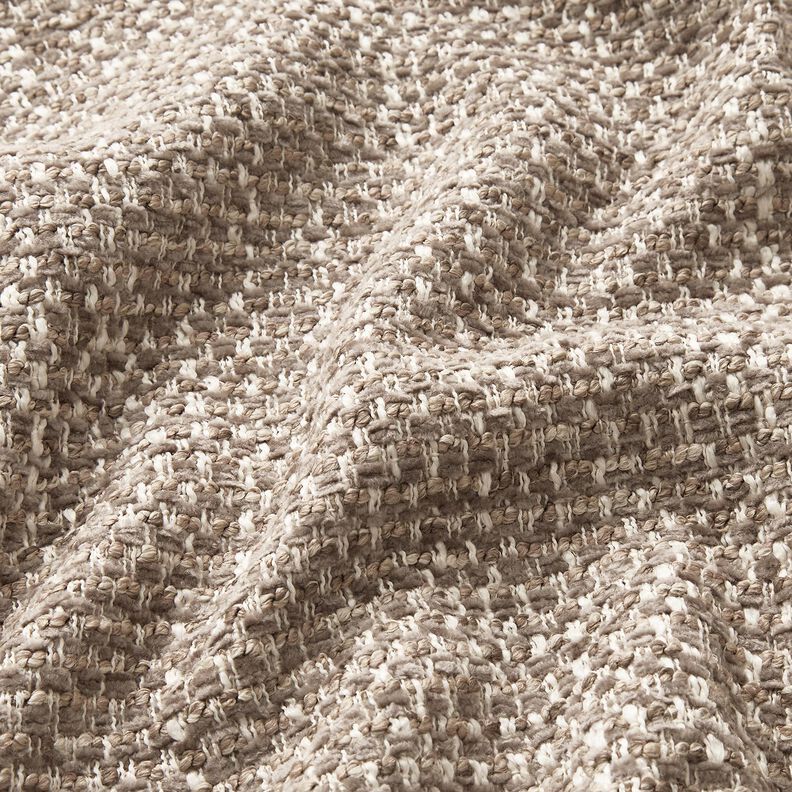 Tecido para estofos Look bouclé colorido – taupe escuro/bege claro,  image number 2