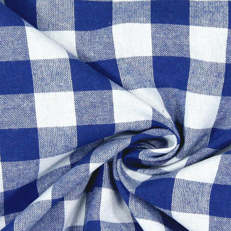 Tecido de algodão Vichy - 1,7 cm – azul real,  image number 2