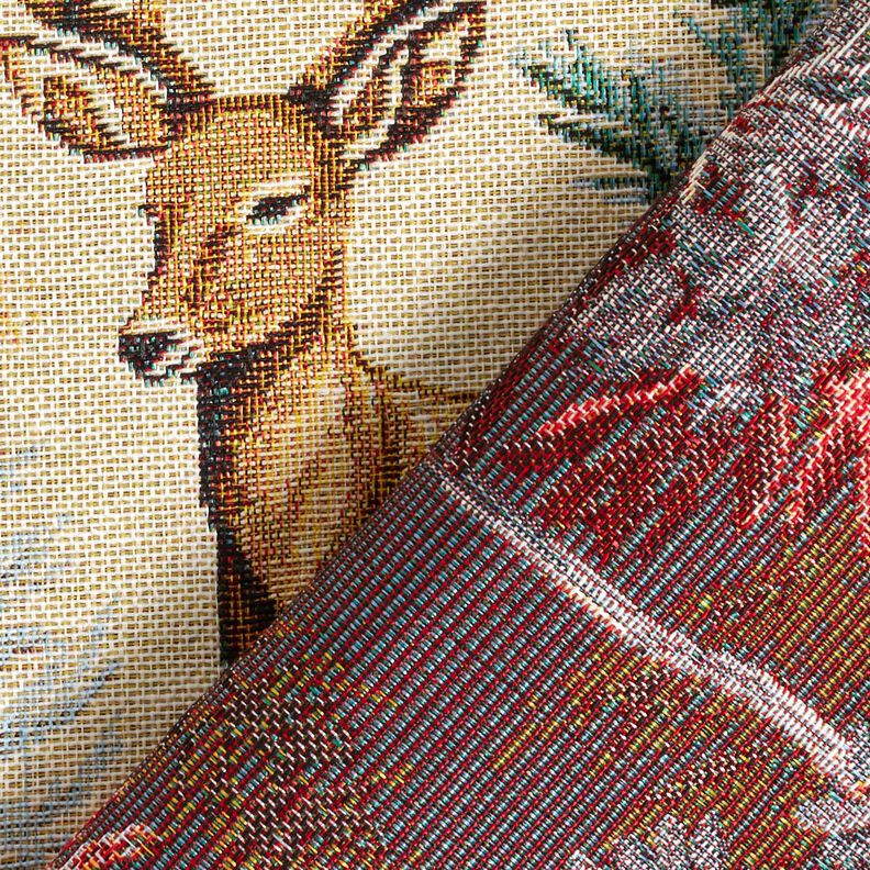 Tecido para decora&ccedil;&atilde;o Gobelina floresta de outono &ndash; bege claro/verde,  image number 4