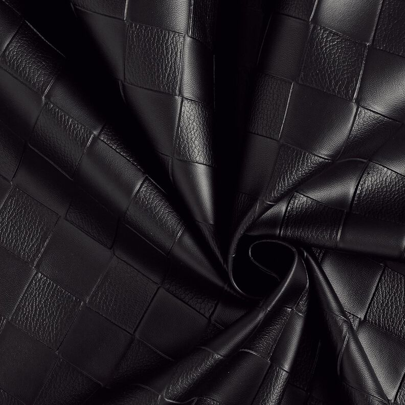 Imitação de pele Imitação de vime – preto,  image number 3