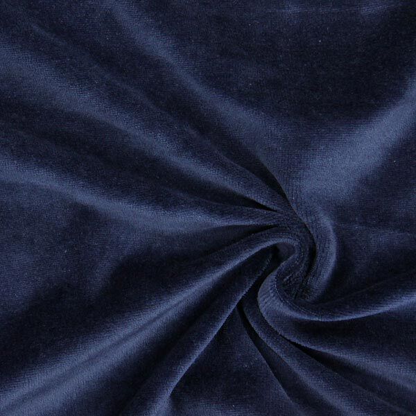 Tecido aveludado Nicki Liso – azul-marinho,  image number 1