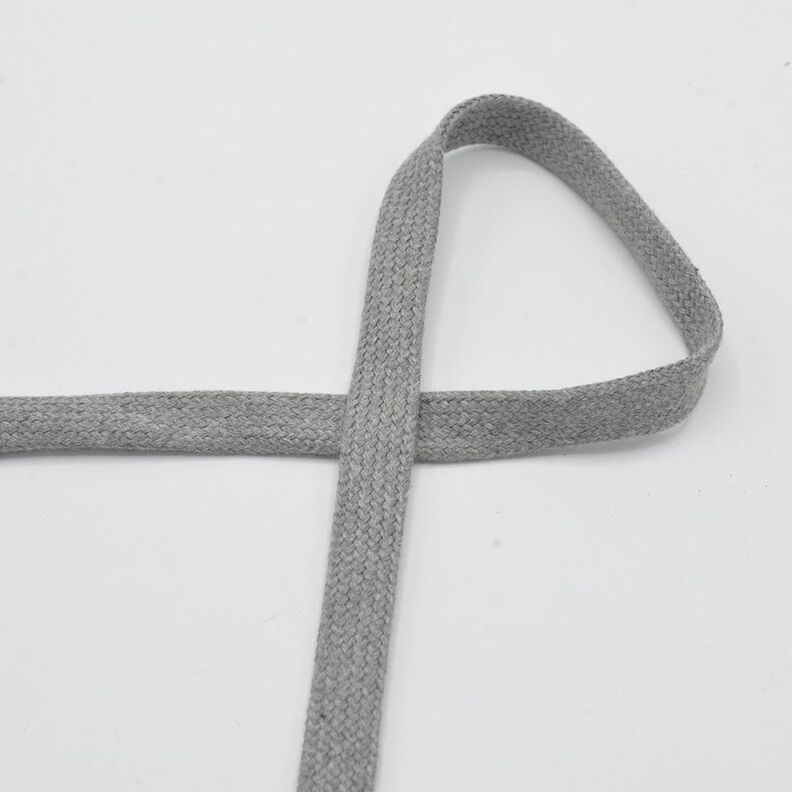 Cordão plano Camisola com capuz Algodão Melange [15 mm] – cinzento claro,  image number 1
