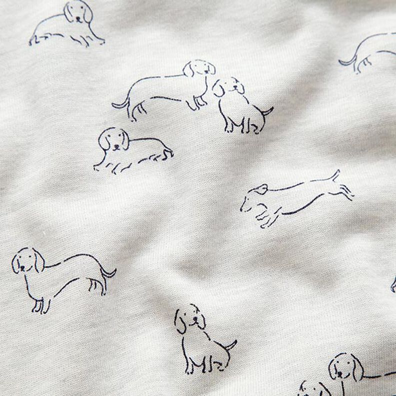 Sweatshirt cardada Cães Melange – branco sujo,  image number 2