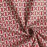 Tecido de algodão Cretone Azulejos floridos – bordeaux/taupe claro,  thumbnail number 3