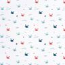 Tecido para fatos de banho UPF50 Caranguejos felizes – branco/lagosta,  thumbnail number 1
