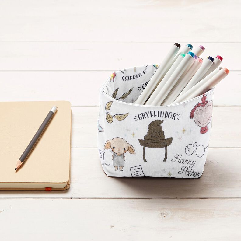 Popelina de algodão Doce mundo do Harry Potter Tecido sob licença – branco,  image number 6