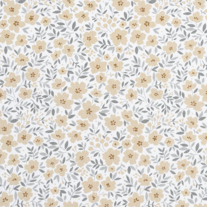 Tecido para decoração Cetim de algodão Mar floral – caju/branco,  image number 1