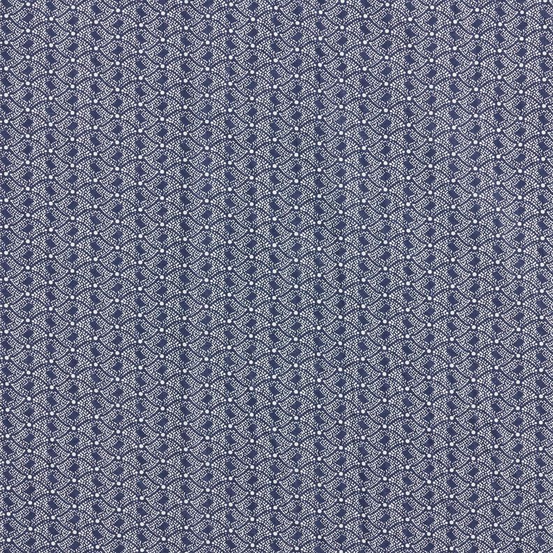 Tecido de algodão Losangos abstratos – azul-marinho,  image number 1