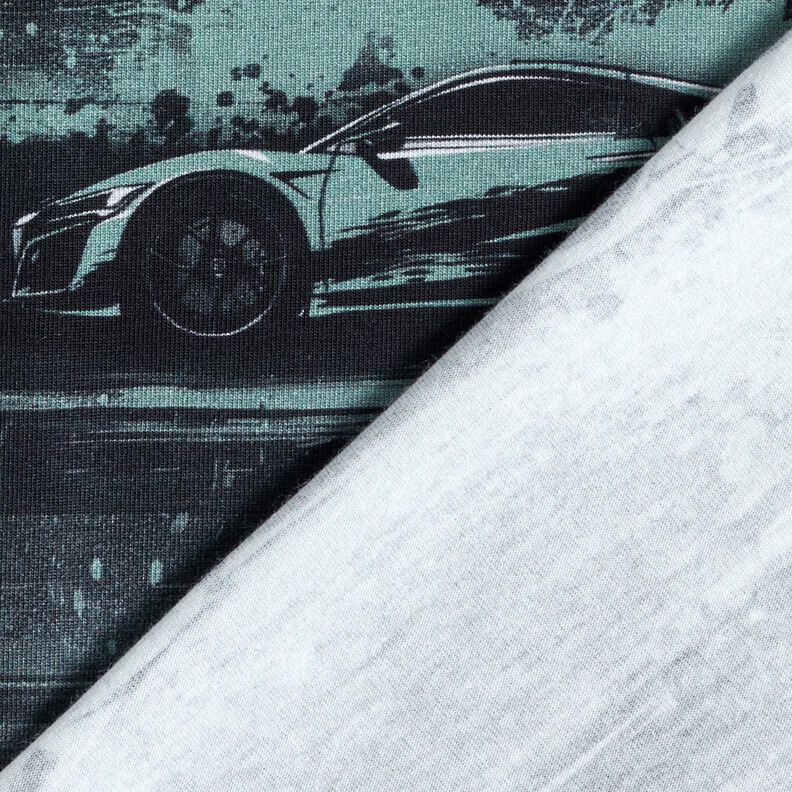 Jersey de algodão Carro de corrida Impressão Digital – preto/cinzento-pérola,  image number 4