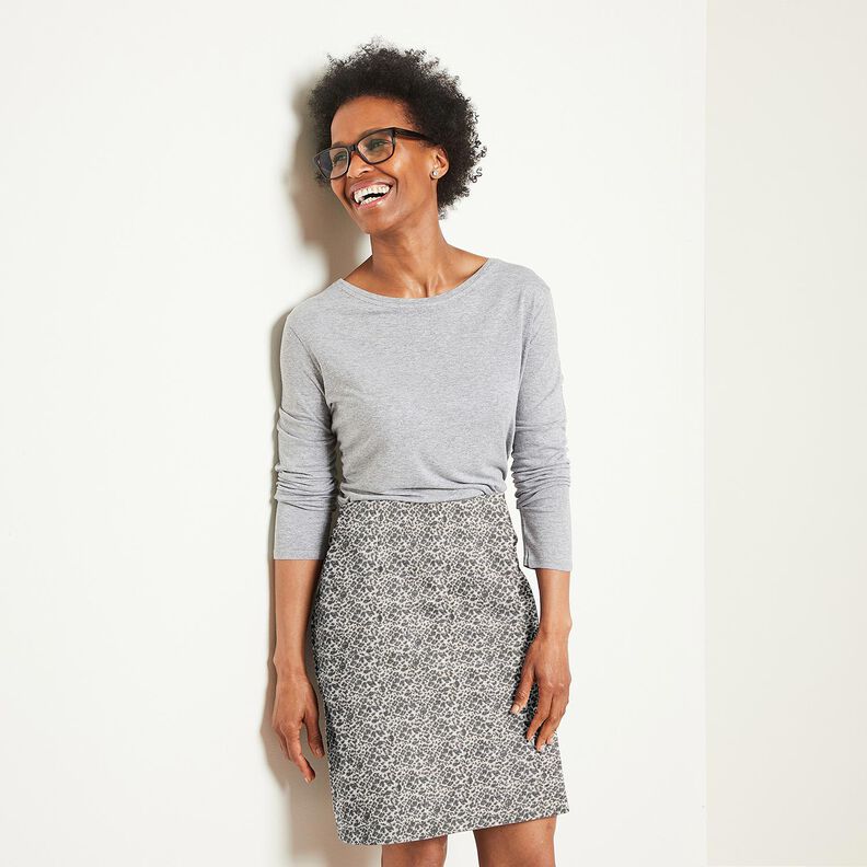 Bombazine Estampado Leo – cor de areia/castanho escuro,  image number 5