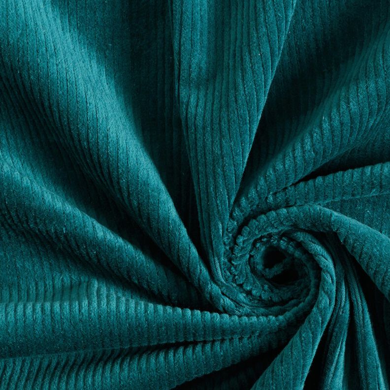 Bombazine larga Stretch – azul petróleo,  image number 1