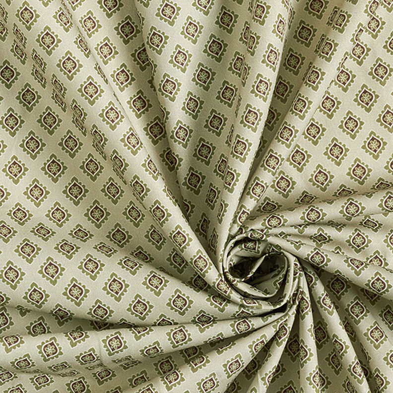 Tecido de algodão Popelina Pequenos losangos – verde-pinheiro,  image number 3