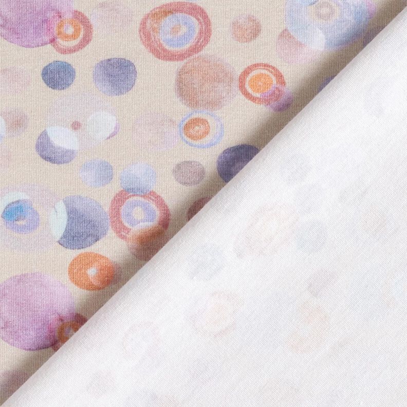 Jersey de algodão Círculos coloridos em aguarela – anémona,  image number 4