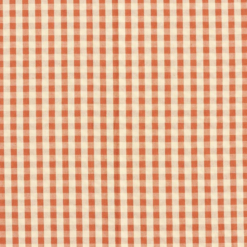 Anarruga Algodão Xadrez tecido – terracota/bege claro,  image number 1