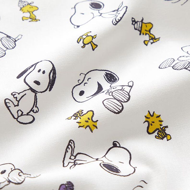Tecido licenciado de popelina de algodão Snoopy & Woodstock | Peanuts ™ – branco,  image number 2