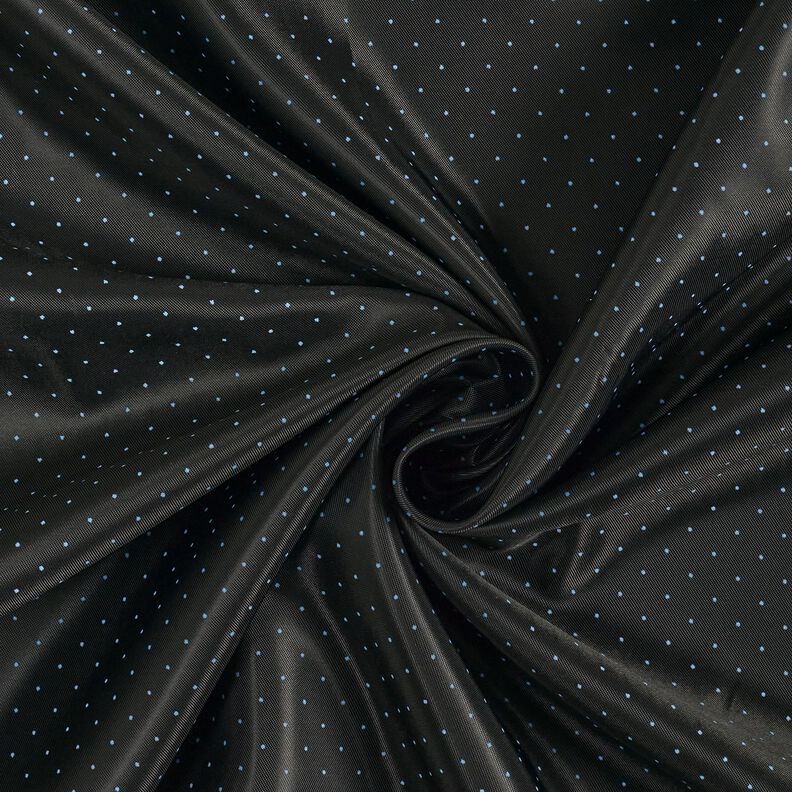 Tecido para forro Pintas pequenas – preto/azul claro,  image number 1