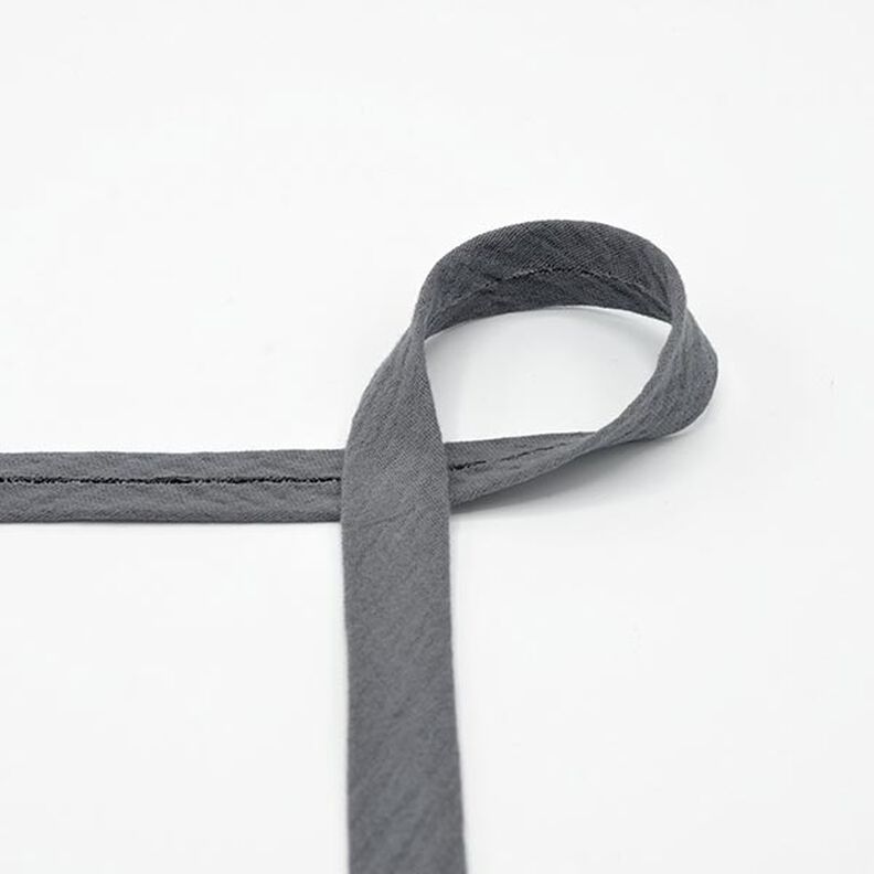 Fita de viés Musselina [20 mm] – cinzento,  image number 1