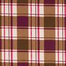Tecido para decoração Meio linho Panamá Xadrez colorido – mocca/uva,  thumbnail number 1