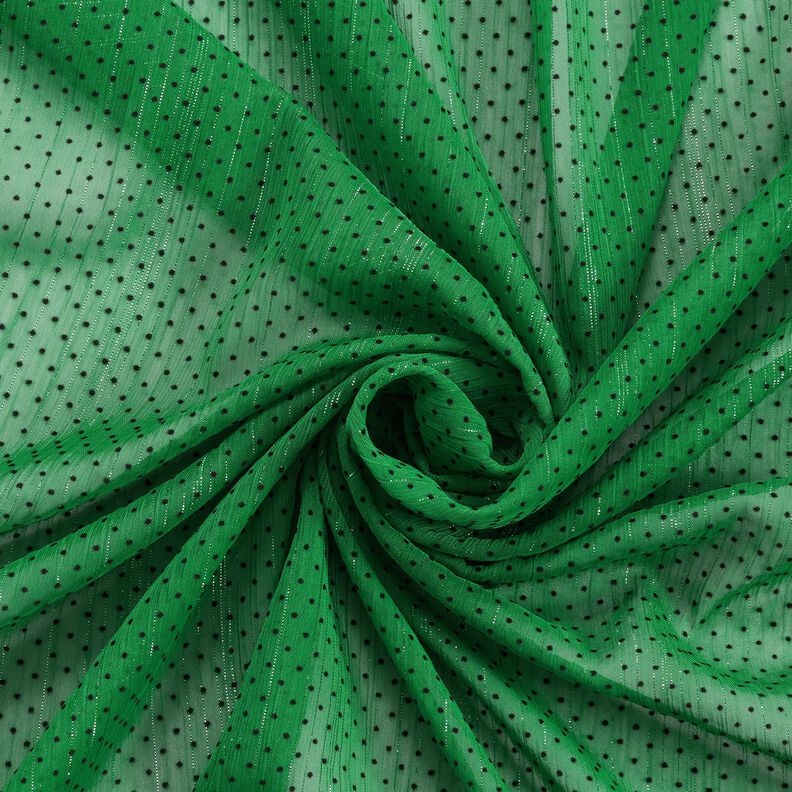 Chiffon Riscas brilho e Pintinhas – verde,  image number 3