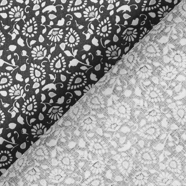 Tecido de algodão Cretone Paisley pequeno – cinzento escuro,  image number 4