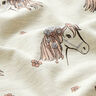 Jersey de algodão Brilho Cavalos e florzinhas – natural/prateado,  thumbnail number 2