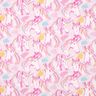 Jersey de algodão Rabisco Unicórnio – rosa,  thumbnail number 1