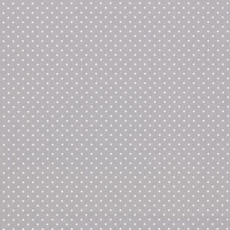 Popelina de algodão pintas pequenas – cinzento/branco,  image number 1