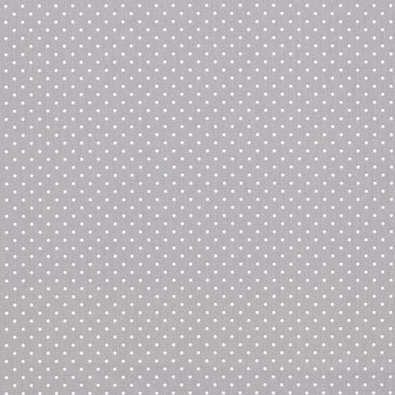 Popelina de algodão pintas pequenas – cinzento/branco,  image number 1