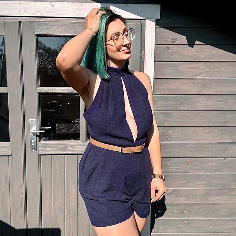 Tecido de linho e viscose &ndash; azul-marinho | Retalho 60cm,  image number 11