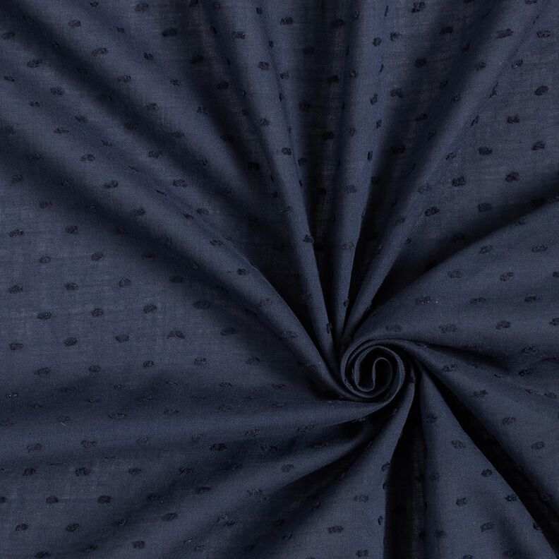Cambraia de algodão Dobby – azul-noite,  image number 1