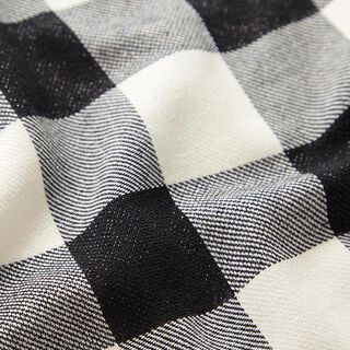 Tecido de algodão Xadrez Lurex – preto/branco, 