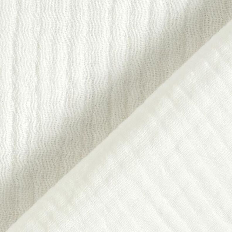 GOTS Musselina de algodão de três camadas – branco sujo,  image number 5