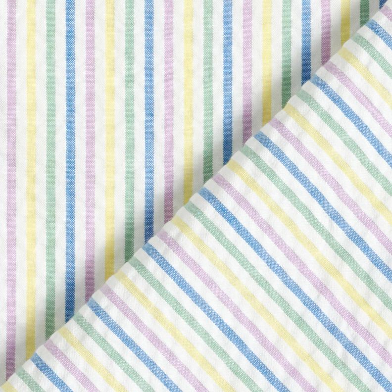 Anarruga Algodão Mistura de riscas – branco,  image number 4